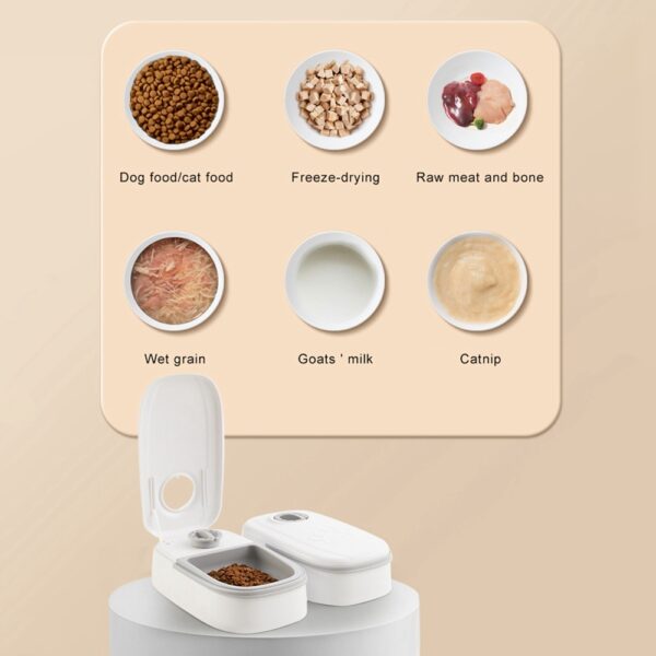 Automatic Stainless Steel Food Dispenser For Cats Dogs with adjustable Timer - Image 2