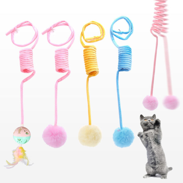 Cat Toy Sucker Spring Rabbit Hair Ball Interactive Toys - Image 6