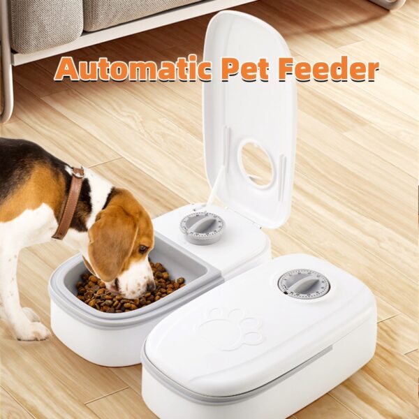 Automatic Stainless Steel Food Dispenser For Cats Dogs with adjustable Timer
