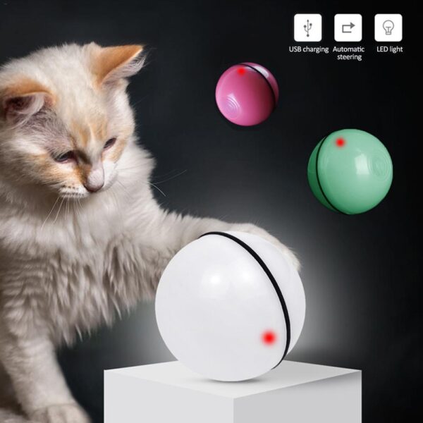 LED Laser Electronic Rolling Ball Funny Cat Toy Ball
